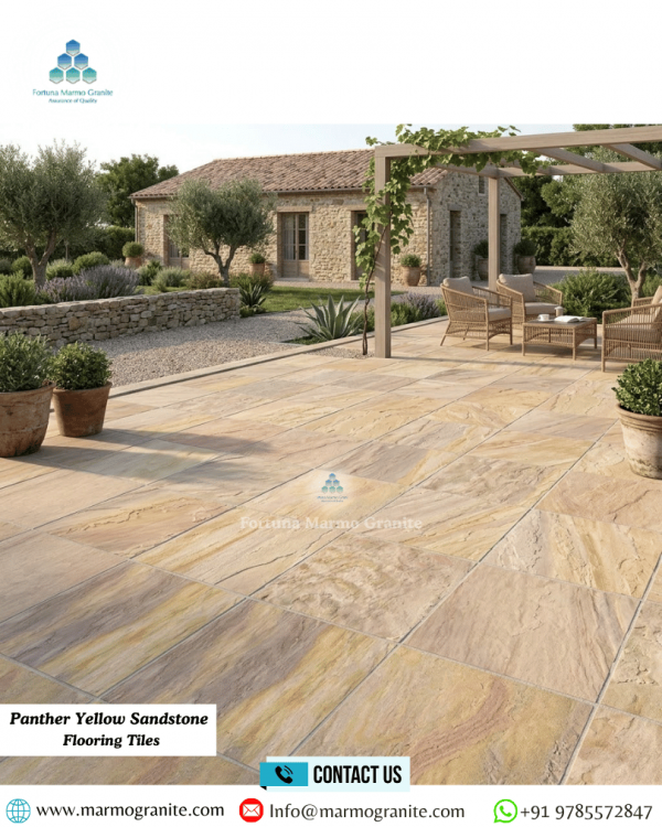 Panther Yellow Sandstone Flooring Tiles