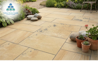 Fossil Mint Sandstone for Outdoor Areas: Premium Natural Stone for Landscaping Projects