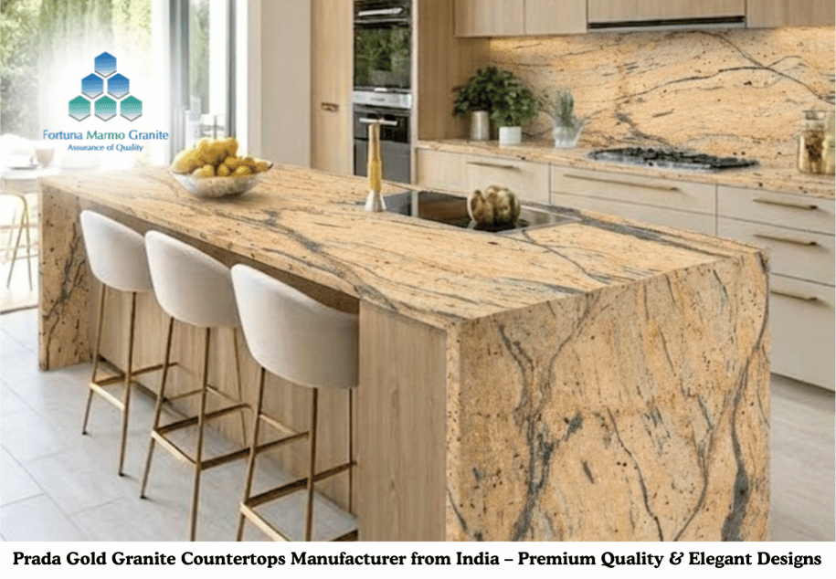 Prada Gold Granite Countertops Manufacturer from India – Premium Quality & Elegant Designs