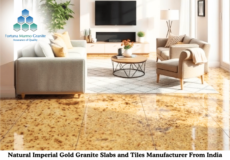 Natural Imperial Gold Granite Slabs and Tiles Manufacturer From India