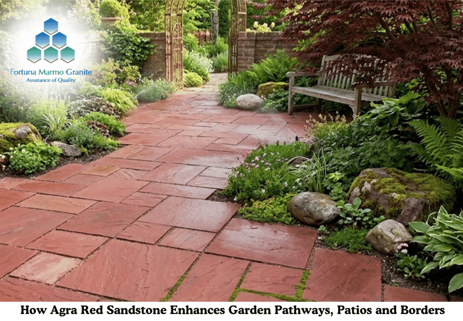 How Agra Red Sandstone Enhances Garden Pathways, Patios and Borders