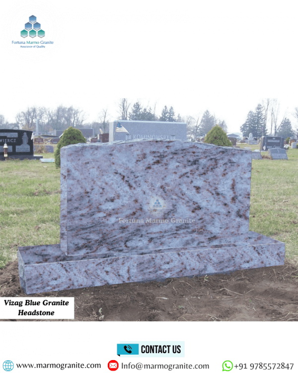 Vizag Blue Granite Headstone