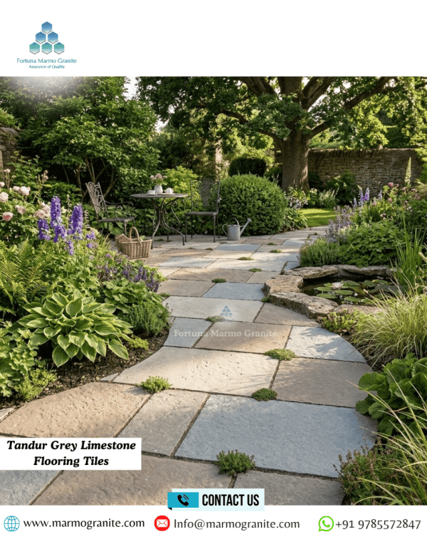 Tandur Grey Limestone Flooring Tiles