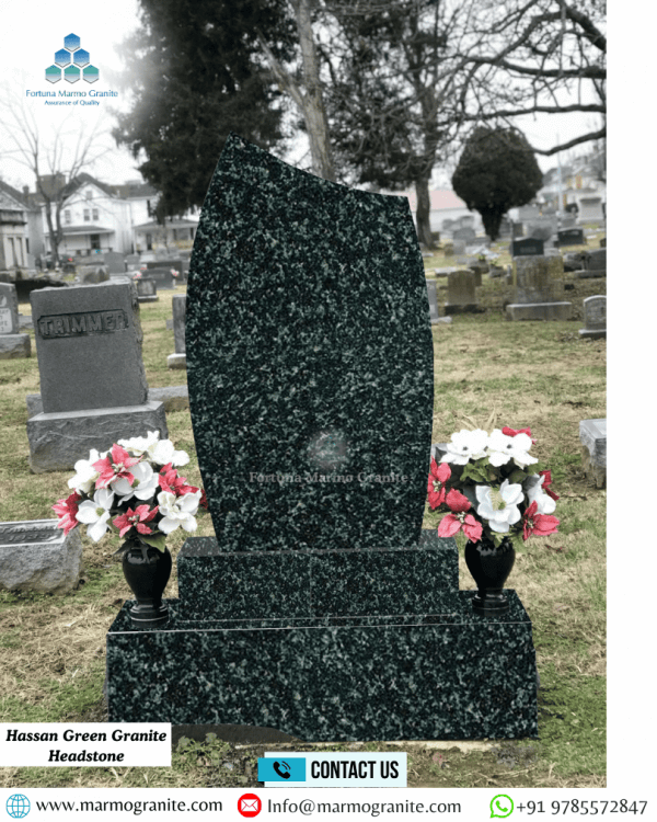 Hassan Green Granite Headstone