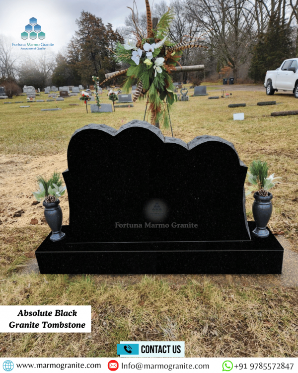Absolute Black Granite Tombstone