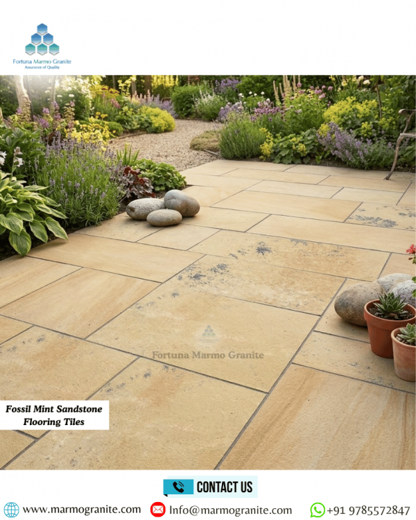Fossil Mint Sandstone Flooring Tiles