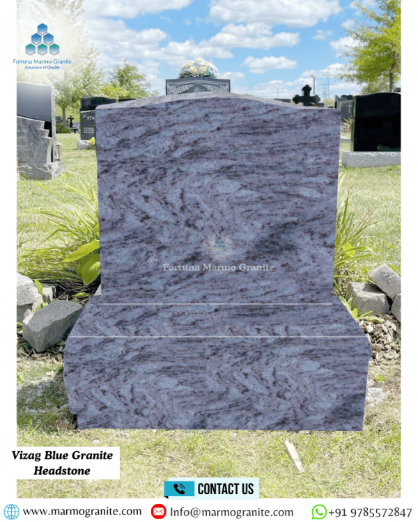 Vizag Blue Granite Headstone