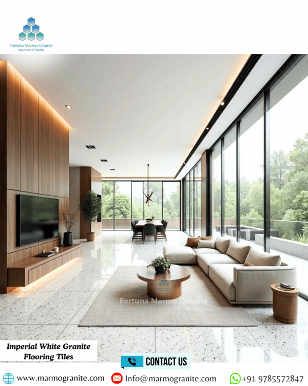 Imperial White Granite Flooring Tiles