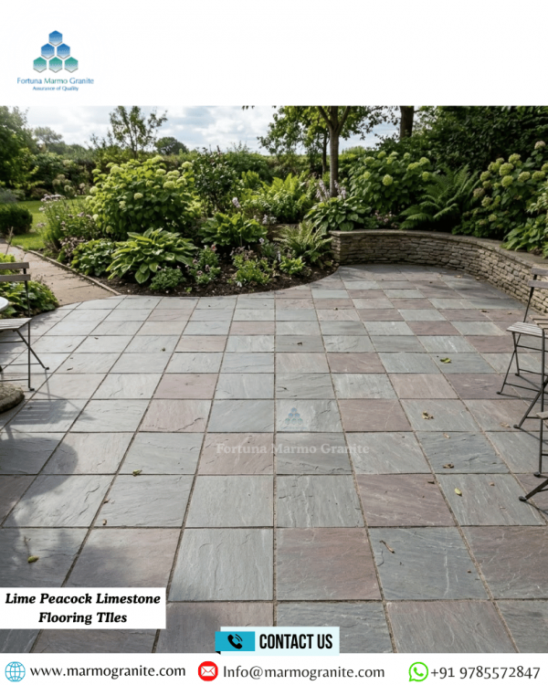 Lime Peacock Limestone Flooring TIles