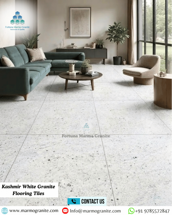 Kashmir White Granite Flooring Tiles