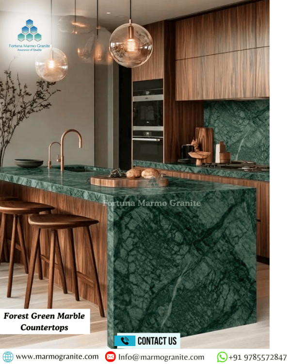 Forest Green Marble Countertops