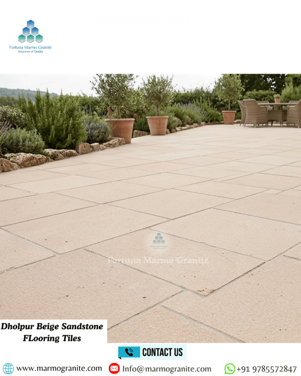 Dholpur Beige Sandstone FLooring Tiles