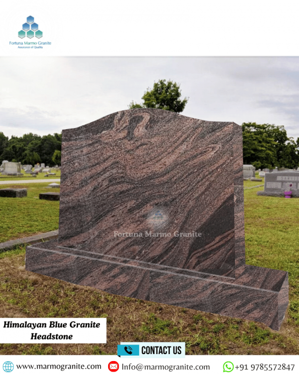 Himalayan Blue Granite Headstone