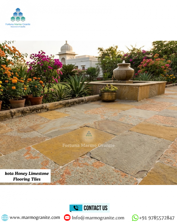 kota Honey Limestone Flooring Tiles