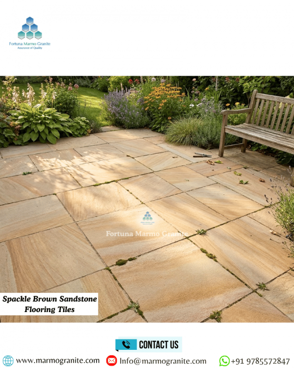 Spackle Brown Sandstone Flooring Tiles