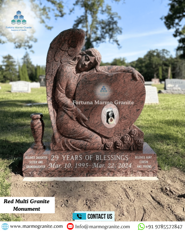 Red Multi Granite Monument