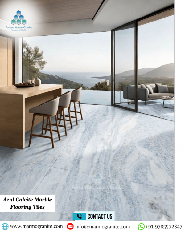 Azul Calcite Marble Flooring Tiles