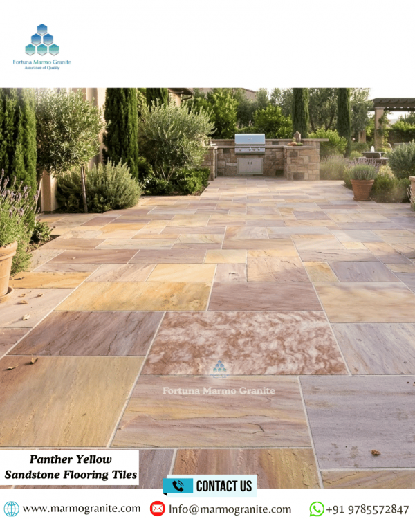 Panther Yellow Sandstone Flooring Tiles