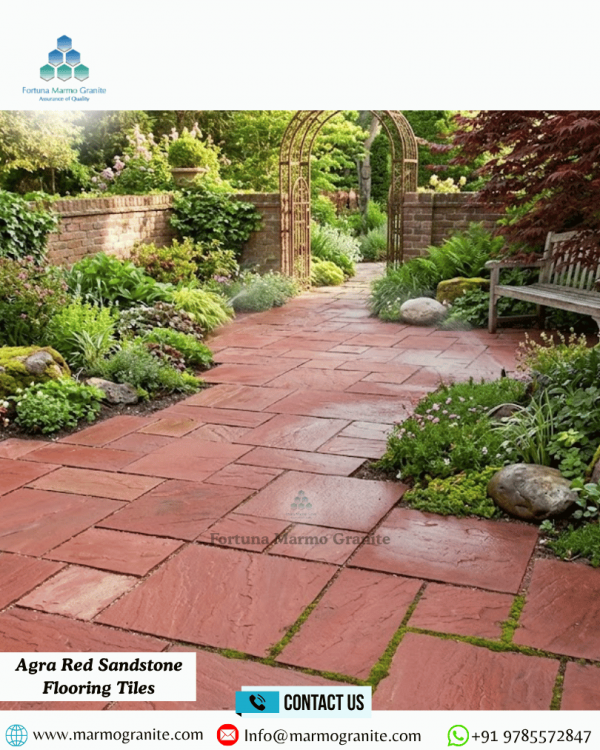 Agra Red Sandstone Flooring Tiles