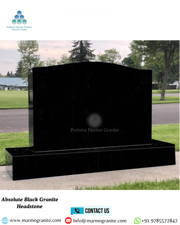 Absolute Black Granite Headstone