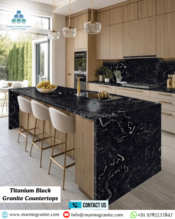 Titanium Black Granite Countertops
