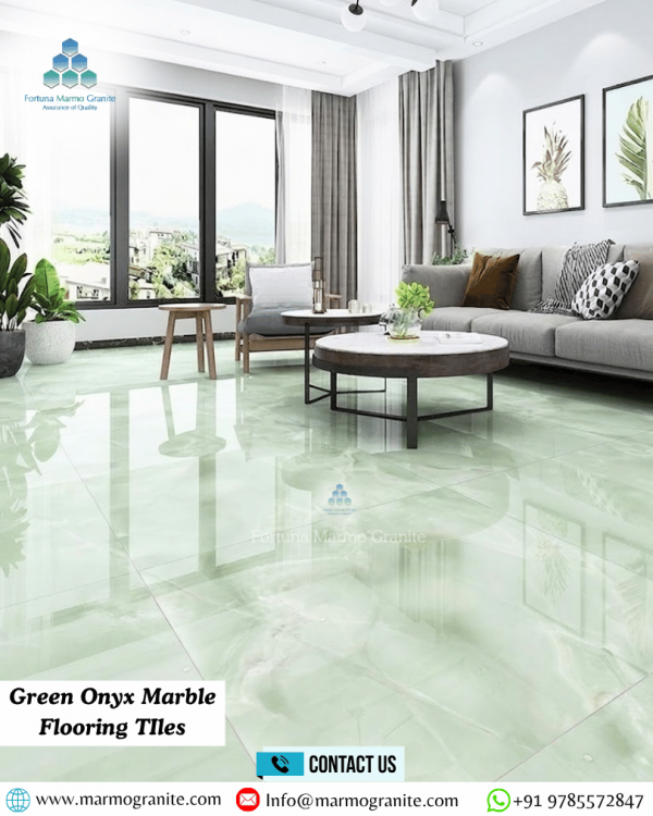 Green Onyx Marble Flooring TIles