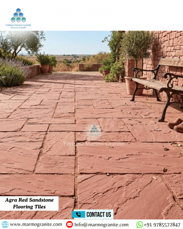 Agra Red Sandstone Flooring Tiles