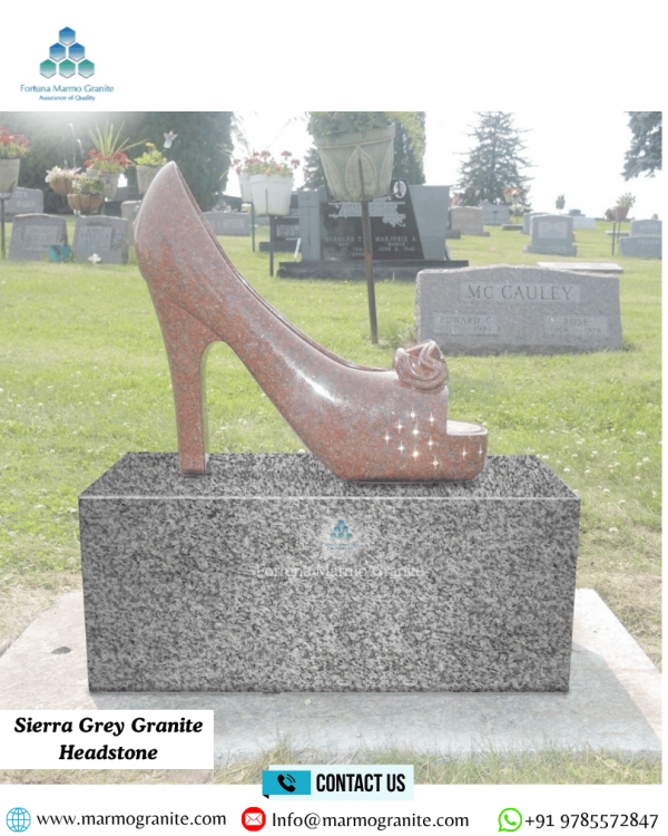 Sierra Grey Granite Headstone