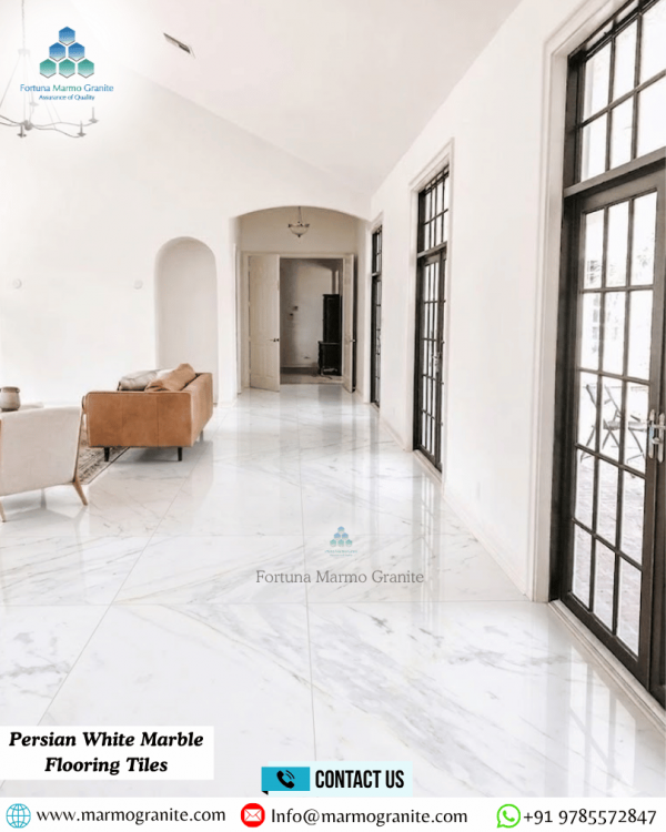 Persian White Marble Flooring Tiles