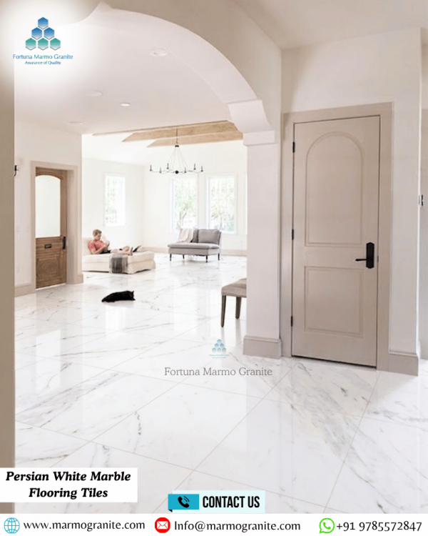 Persian White Marble Flooring Tiles