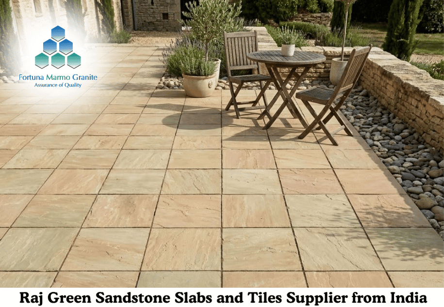 Raj Green Sandstone Slabs and Tiles Supplier from India