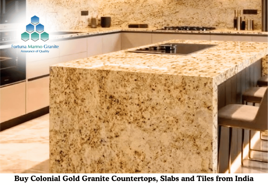 Buy Colonial Gold Granite Countertops, Slabs and Tiles from India