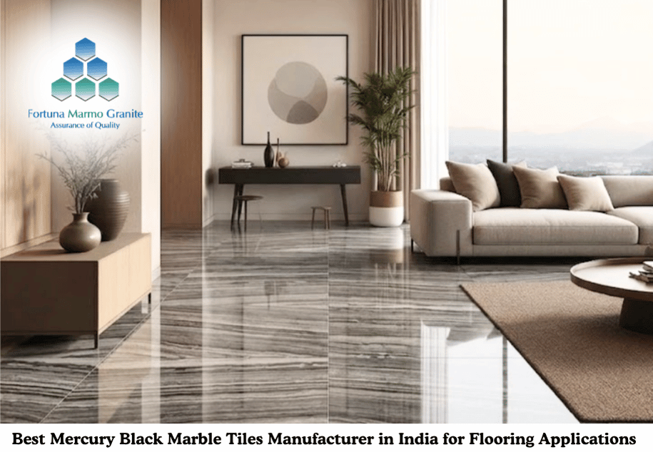 Best Mercury Black Marble Tiles Manufacturer in India for Flooring Applications