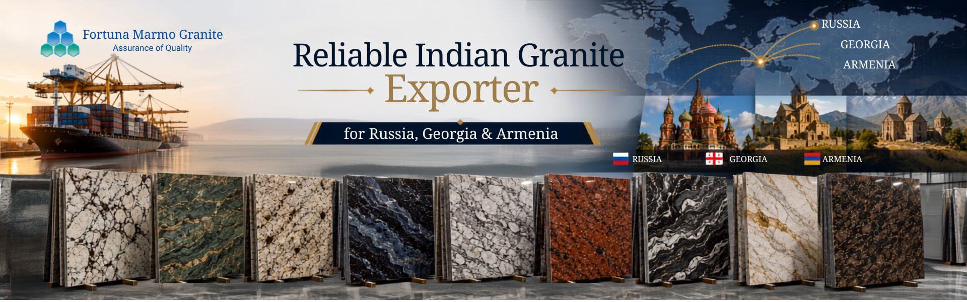 Reliable Indian Granite Exporter for Russia, Georgia & Armenia Reliable Indian Granite Exporter for Russia, Georgia & Armenia