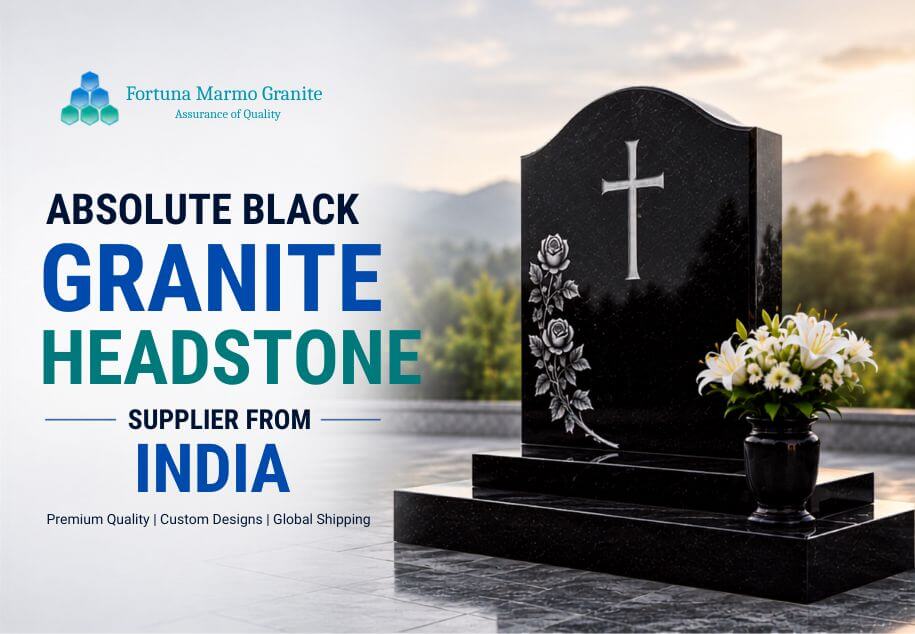 Absolute Black Granite Headstone Supplier from India