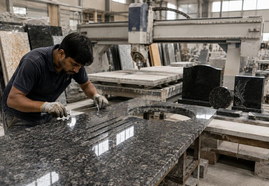 Customized Granite Manufacturing Indian Granite Manufacturer for Headstones, Monuments, Slabs & Countertops