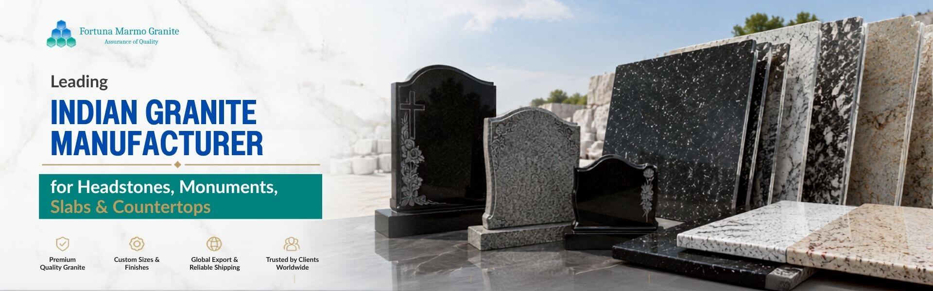 Leading Indian Granite Manufacturer for Headstones, Monuments, Slabs & Countertops Indian Granite Manufacturer for Headstones, Monuments, Slabs & Countertops