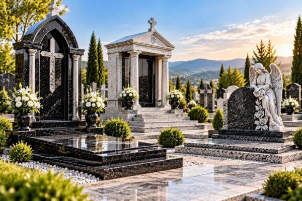 Cemetery Monuments Cut to Size Indian Granite Supplier for Monument Companies in Kosovo
