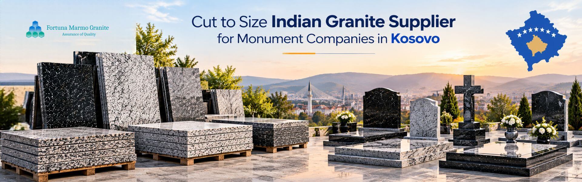 Cut to Size Indian Granite Supplier for Monument Companies in Kosovo Cut to Size Indian Granite Supplier for Monument Companies in Kosovo