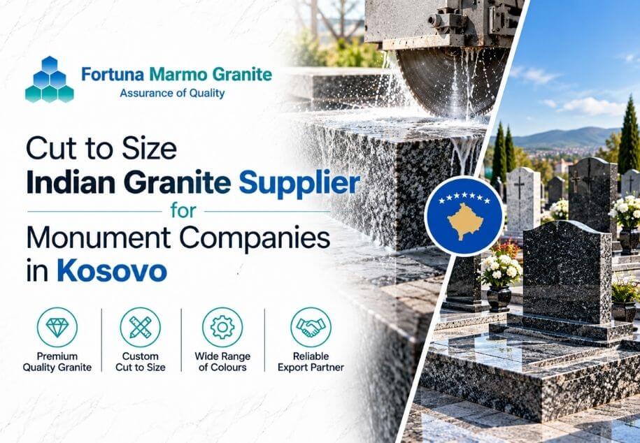 Cut to Size Indian Granite Supplier for Monument Companies in Kosovo