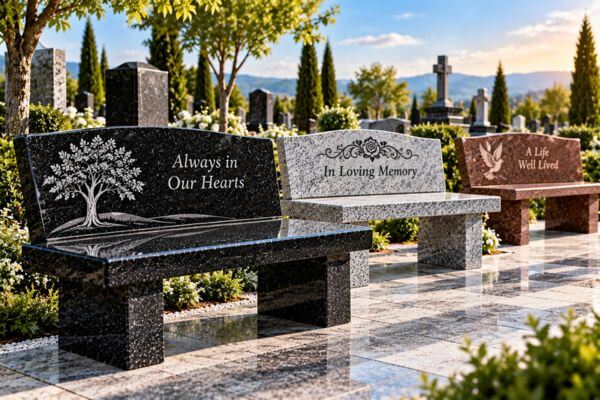 Memorial Benches Cut to Size Indian Granite Supplier for Monument Companies in Kosovo